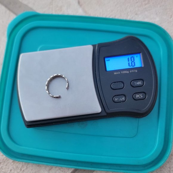 Native American sandcast tufa casted 925 sterling silver wave bead toe ring - Picture 7 of 10